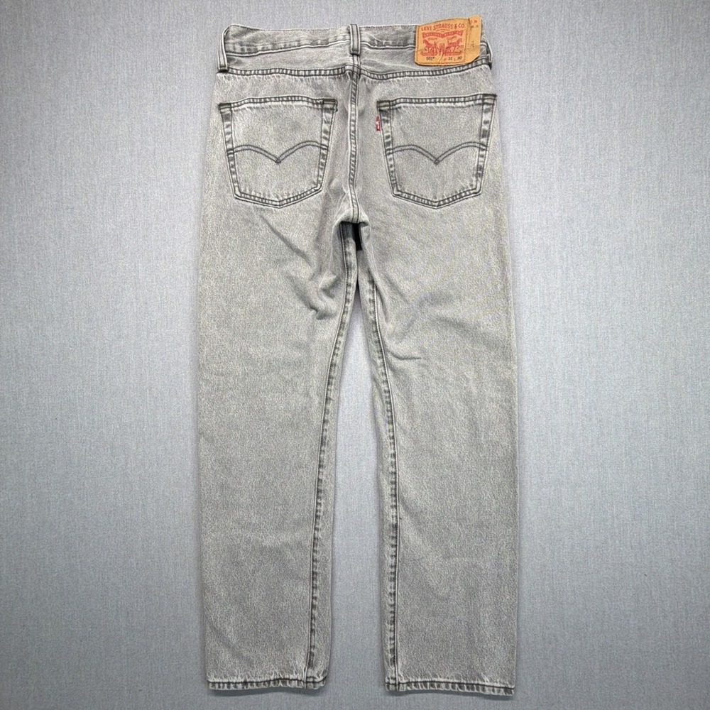 Levi's 501 Denim Jeans Mens 31 Grey‎ Straight Leg Mid Rise Button Fly